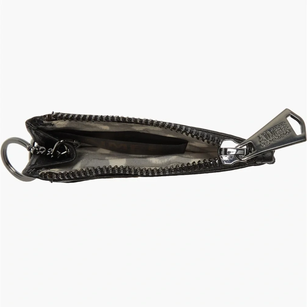Black and White Cowhide Card Holder